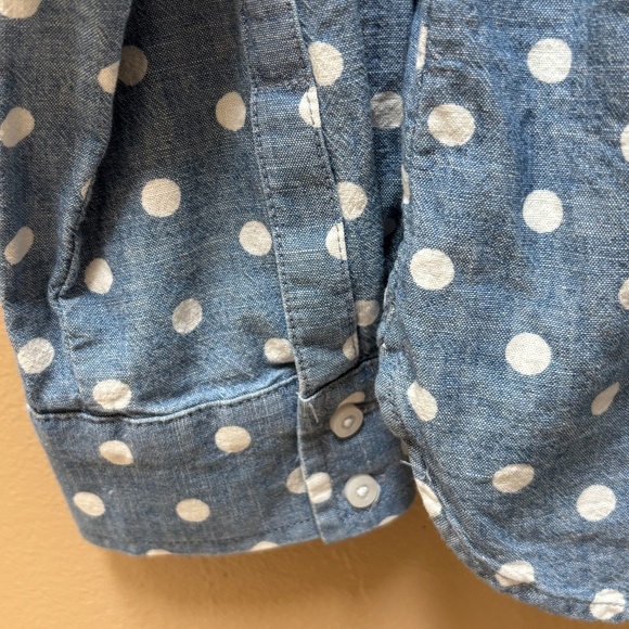 Tommy Hilfiger Classic Long Sleeve Button Down Utility Shirt Chambray Size L - Picture 6 of 13